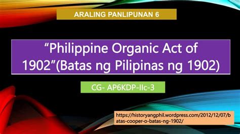 batas philippine tariff ng 1902|Philippine Organic Act (1902) .